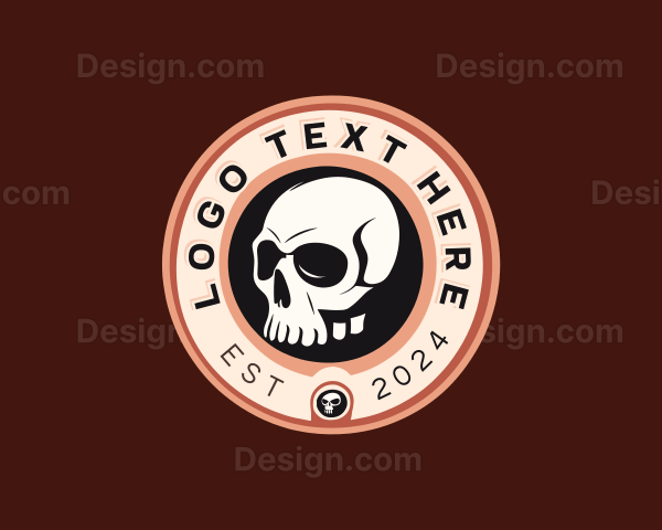 Spooky Skull Bone Logo