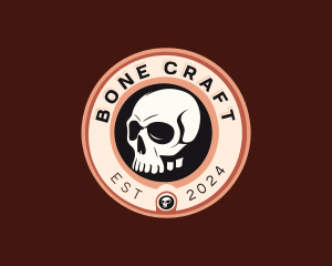 Spooky Skull Bone logo design