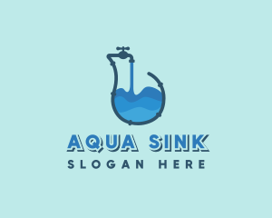 Faucet Pipe Plumbing logo design