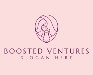 Minimalist Hair Stylist Salon logo design