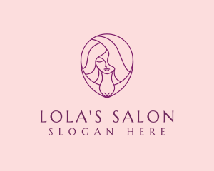 Minimalist Hair Stylist Salon logo design