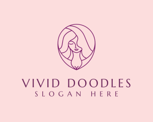 Minimalist Hair Stylist Salon logo design