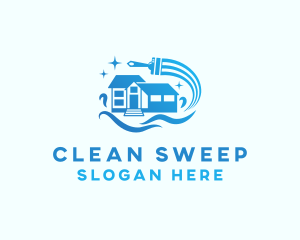 House Cleaning Squeegee logo design