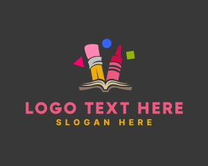 Book Art Kindergarten Logo