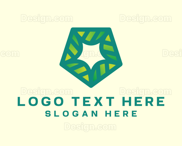 Organic Pentagon Garden Logo