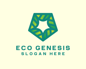 Organic Pentagon Garden logo design