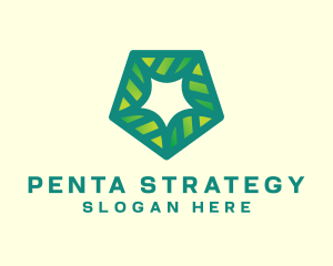 Organic Pentagon Garden logo design