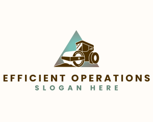 Road Roller Construction logo design