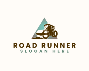 Road Roller Construction logo design