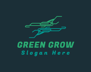 Dual Green Pistols logo design