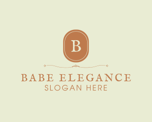 Rustic Retro Oval Boutique logo design