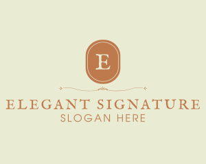 Rustic Retro Oval Boutique logo design