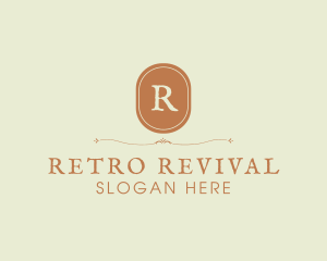 Rustic Retro Oval Boutique logo design