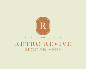 Rustic Retro Oval Boutique logo design