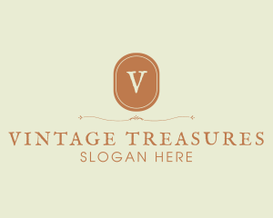 Rustic Retro Oval Boutique logo