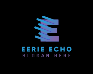Cyber Digital Network Letter E logo design