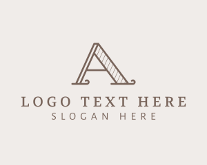 Traditional Serif Business Letter A Logo