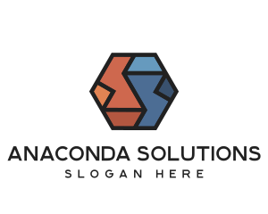 Geometric Hexagon Puzzle  logo design