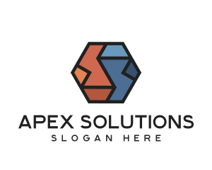 Geometric Hexagon Puzzle  logo design