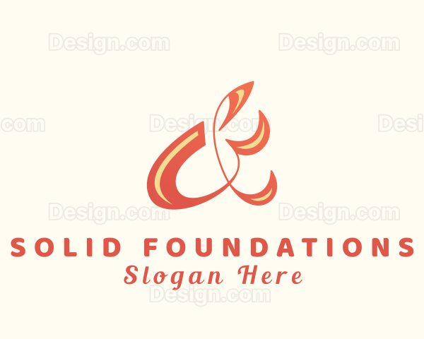 Stylish Ampersand Lettering Logo