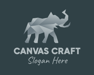 Origami Elephant Craft logo design