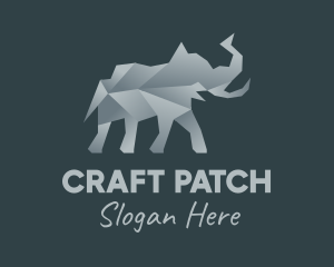 Origami Elephant Craft logo design