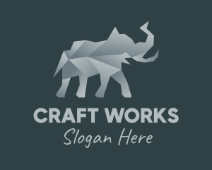 Origami Elephant Craft logo design