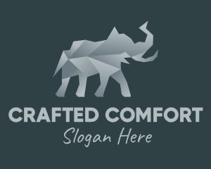 Origami Elephant Craft logo design