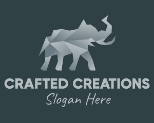 Origami Elephant Craft logo design