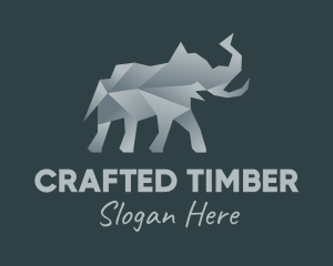 Origami Elephant Craft logo design