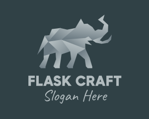 Origami Elephant Craft logo design