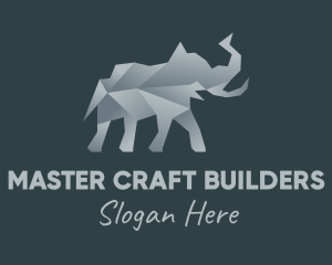 Origami Elephant Craft logo design