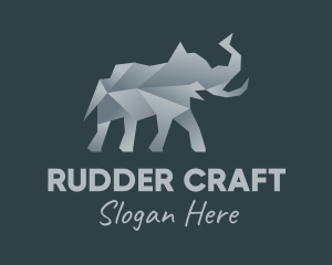 Origami Elephant Craft logo design