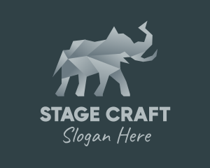 Origami Elephant Craft logo design