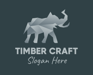 Origami Elephant Craft logo design