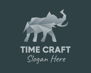 Origami Elephant Craft logo design