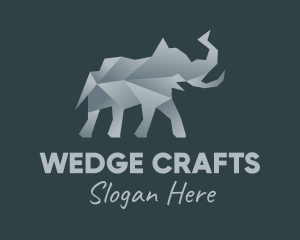 Origami Elephant Craft logo design