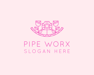 Pink Flower Photography logo design