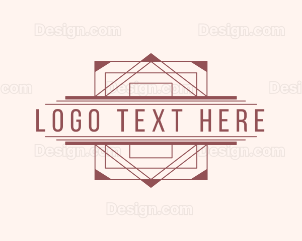 Art Deco Geometric Boutique Logo