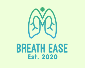 Gradient Respiratory Lungs logo design