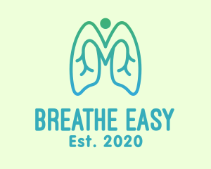 Gradient Respiratory Lungs logo design