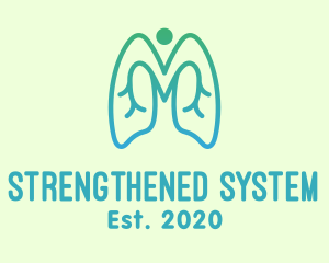 Gradient Respiratory Lungs logo design