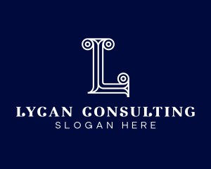 Law Firm Letter L logo design