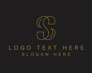 Yellow Modern Letter S logo