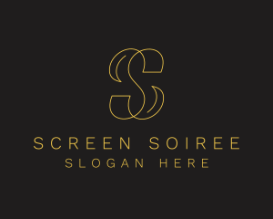 Yellow Modern Letter S logo design