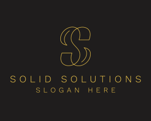 Yellow Modern Letter S logo design