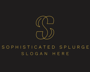 Yellow Modern Letter S logo design