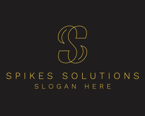 Yellow Modern Letter S logo design