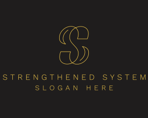 Yellow Modern Letter S logo design