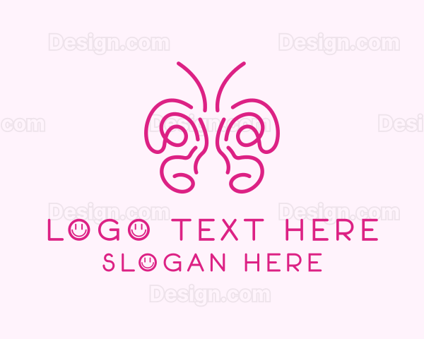 Butterfly Wings Drawing Logo